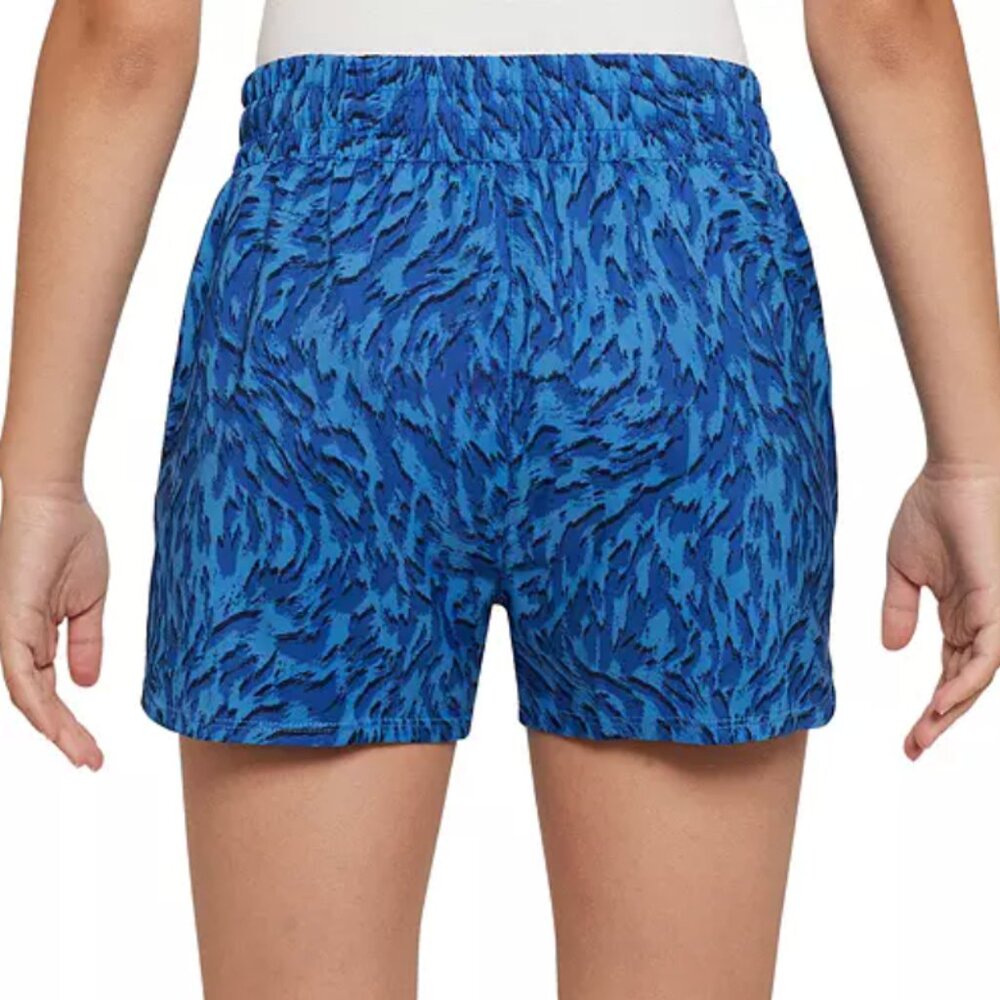 NWT New Nike Girls One Woven High Rise Printed Shorts Size Large L Kids Cheer - Picture 2 of 5